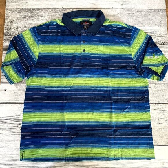 Weir Golf Striped Golf Polo Shirt - Picture 1 of 7